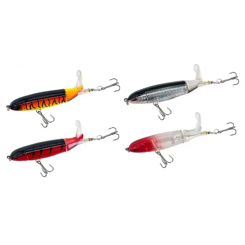 1/4/8Pcs 15g Topwater Fishing Lure Whopper Popper Artificial Bait Hard Plopper Soft Rotating Tail Fishing Tackle Fishing Bait Oasis Select 4PCS mix 6 15g