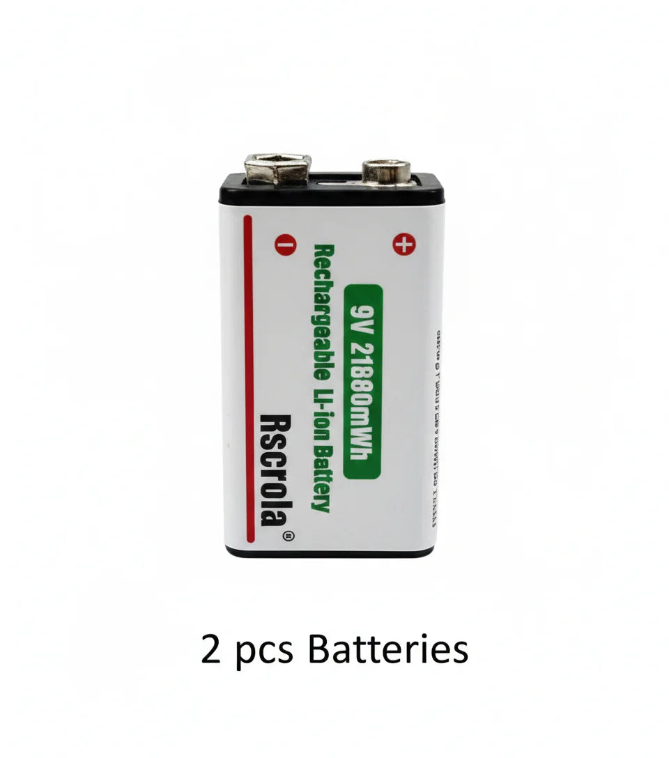 Hot selling,high capacity,usb-c fast charging,9V Li-ion rechargeable Battery series Oasis Select 2 pcs 21800 BAT 9v