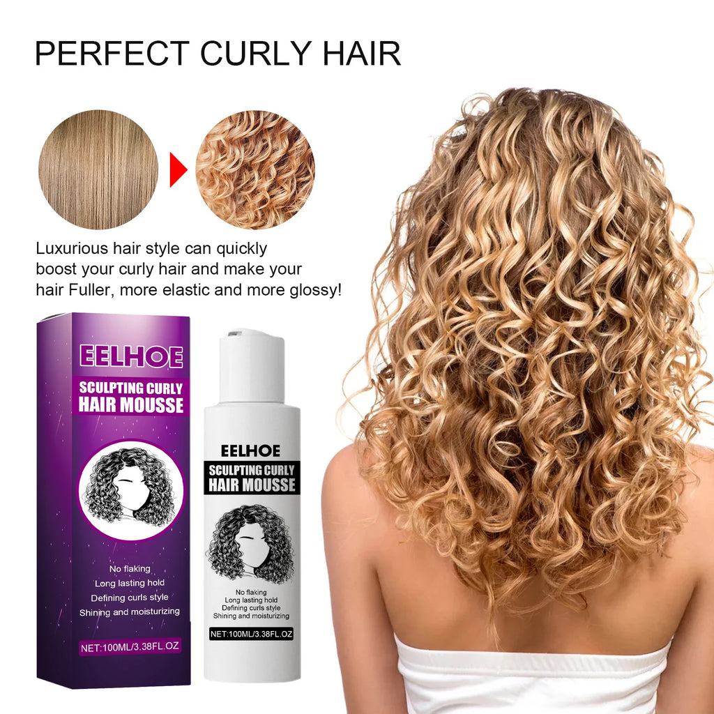 Eelhoe Curly Hair Mousse – Strong Hold, Anti-Frizz & Moisture Curl Styling Mousse Oasis Select