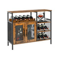 Household Solid Wood Wine Cabinet Restaurant Bar Counter Wine Rack Foreign Wine Display Stand Wine Collection Cabinet Large Oasis Select tan
