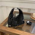 Butterfly Decor Women Shoulder Bag Adjustable Strap Lightweight Daily Hobo Crossbody Bag Versatile For Work Travel Shopping Use Oasis Select A4