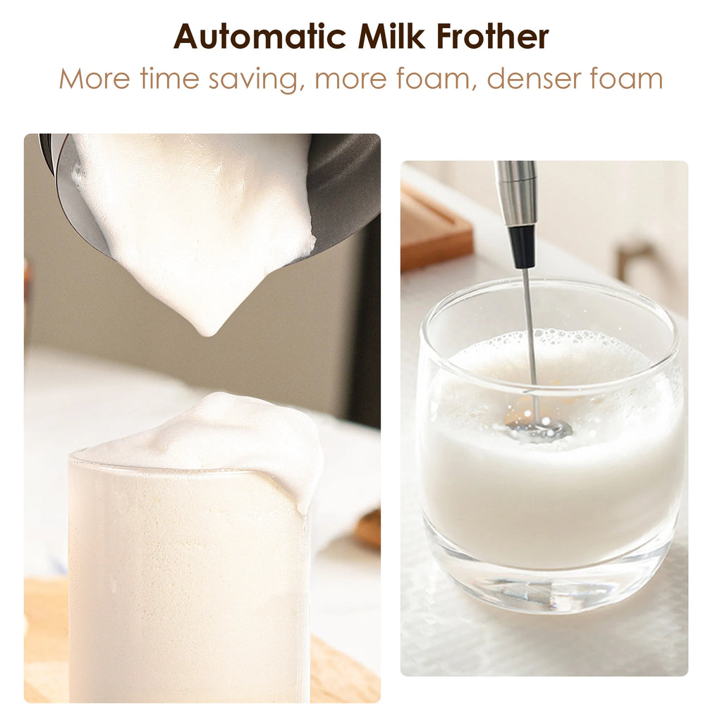 5-in-1 Milk Frother LED Touchscreen – Hot & Cold Foam Maker