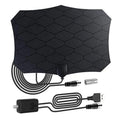 4K 1080P HDTV Antenna with Amplifier Signal Booster Mini Digital TV Antenna Enhanced Reception Indoor Use Oasis Select black