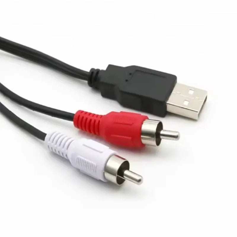  1.5m USB A Male To 2RCA Composite Sound Video Converter Cable Accessories For Streaming Media Camcorder To PC Sound Transfer Oasis Select