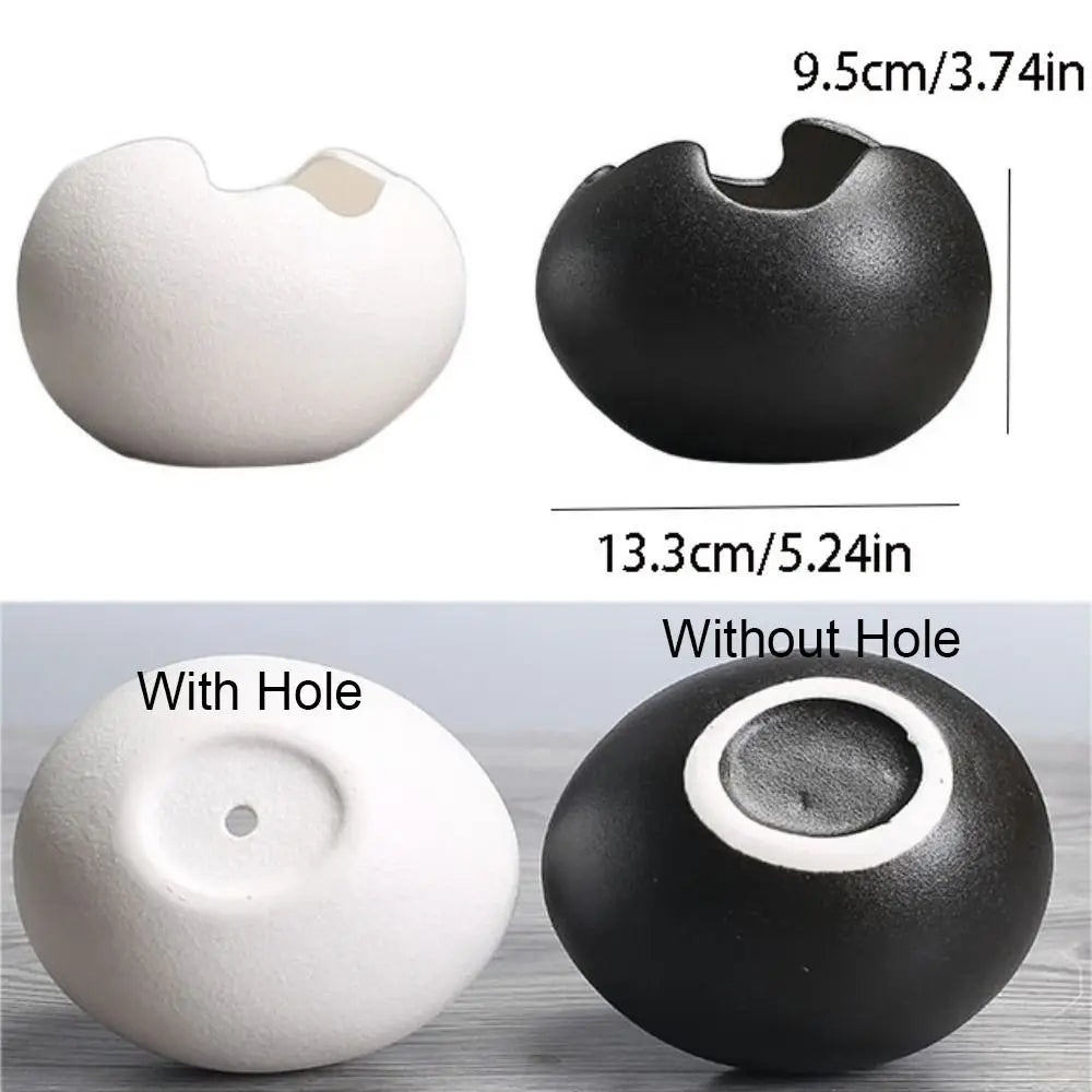 Ceramic Eggshell Succulent Planter | Bonsai Flower Pot Decor Ceramic Succulent Planter Oasis Select