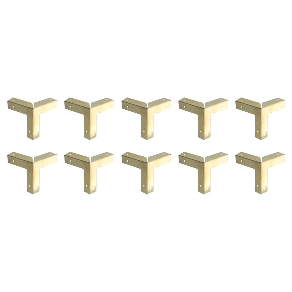 10PCS Storage Case Box Corners Brackets Jewelry Box Side Corner Protectors Furniture Corner Protector With Screw Hardware Oasis Select Yellow