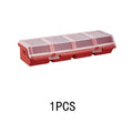 Plastic Tools Storage Box Bevel Connection with Cover Parts Screw Hardware Toolbox Jewelry Storage Case Components Sorting Tool Oasis Select red