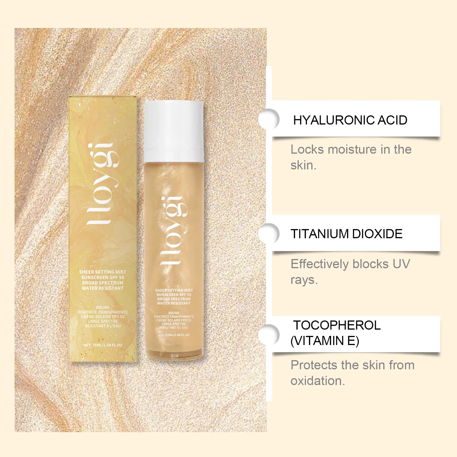 Hoygi SPF 50+ Makeup Setting Spray – UV & Oil Control Mist