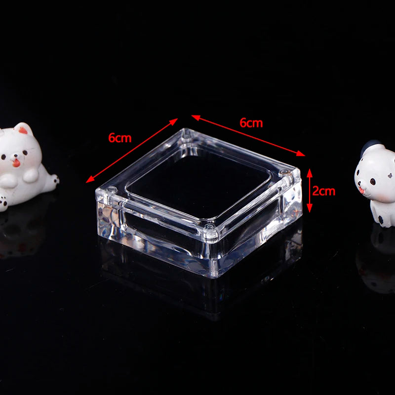 1PC Acrylic Jewelry Display Box Transparent Multi-Function Magnetic Lid Jewelry Storage Packaging Box Oasis Select 6x6x2cm