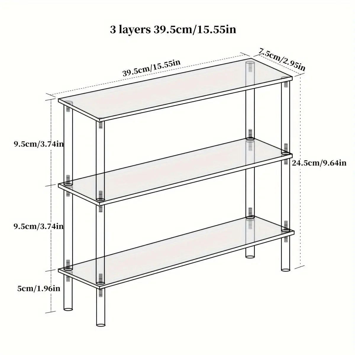 Clear Acrylic Display Stand Riser Rack – Figures, Perfume & Cupcake