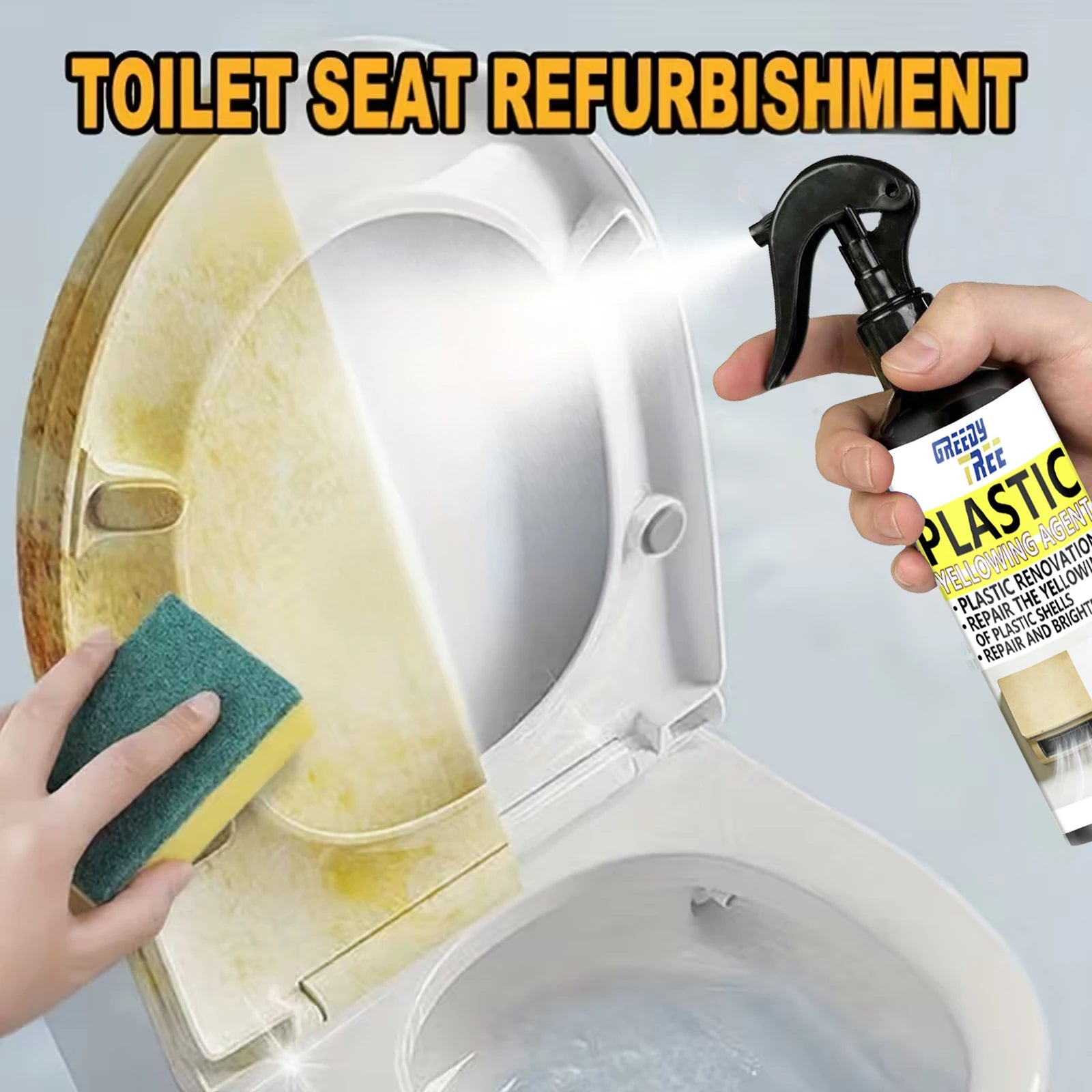 Plastic Yellowing & Stain Removal Spray | Air Conditioner Cleaner
