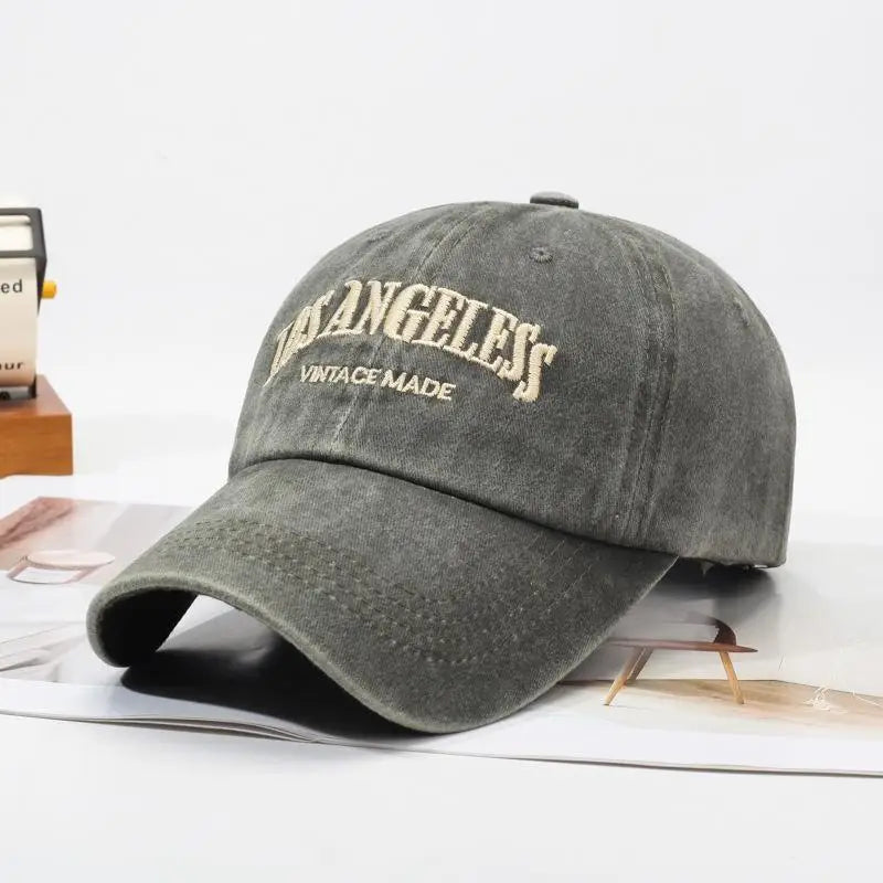 Washed Embroidered Baseball Cap Men Women uv차단 шляпа женская от солнца Gorros para el sol de mujer Adjustable Cap Summer Sun Hat Oasis Select B12