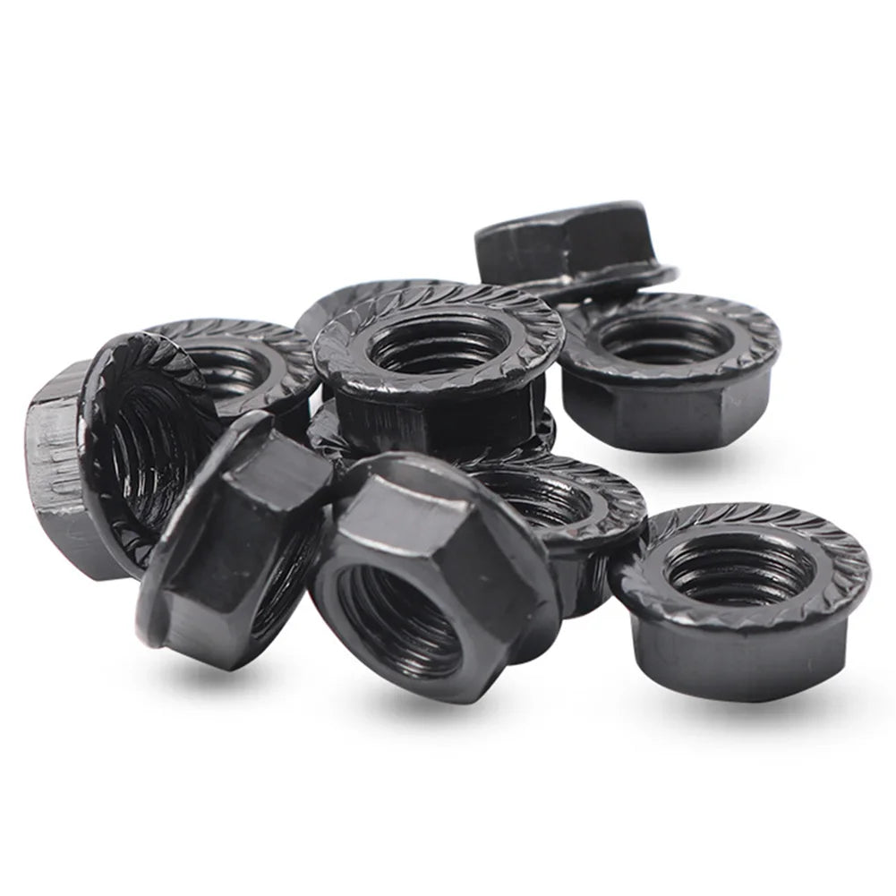 6PC Bicycle M8 Hex Nuts Square Hole Central Screw Crank Sprocket Seal Nut Steel Replace MTB Road Bikes Nut Bicycle Accessories Oasis Select