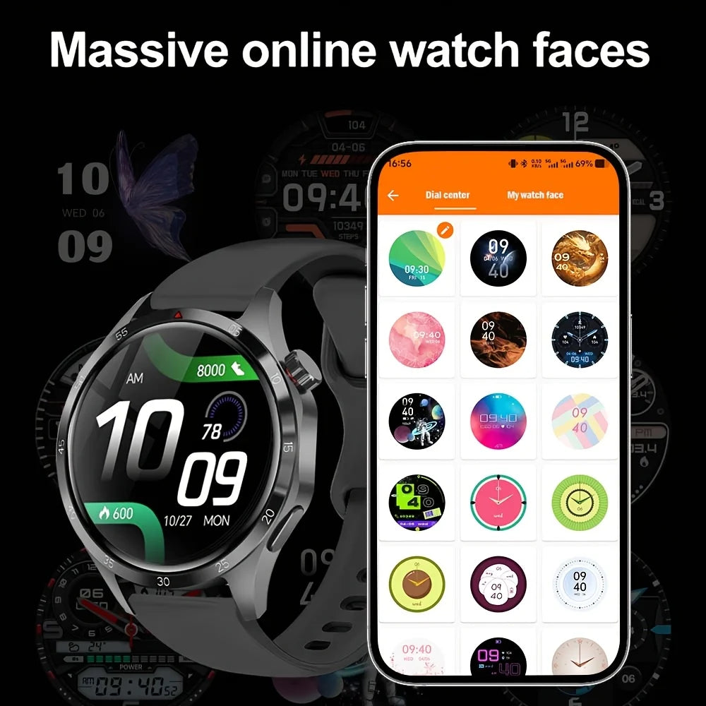 ERUN Smartwatch 1.5" Touchscreen, Fitness Tracker & Earphones
