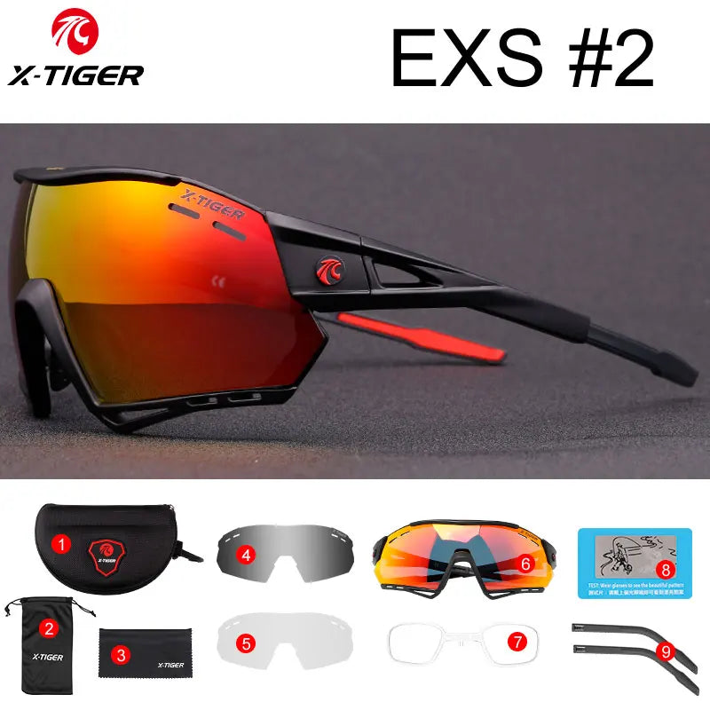 X-TIGER Bicycle Glasses Polarized UV400 Sports Bike Sunglasses Bike Riding Outdoor Sports Glasses Highway Mountain Bike Goggles Oasis Select X-YJ-EXS02-3