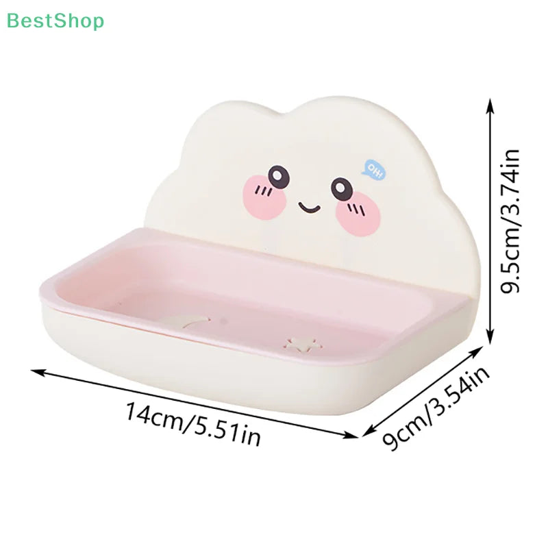 Cloud Soap Dish – Wall-Mounted Double-Layer Holder, Punch-Free