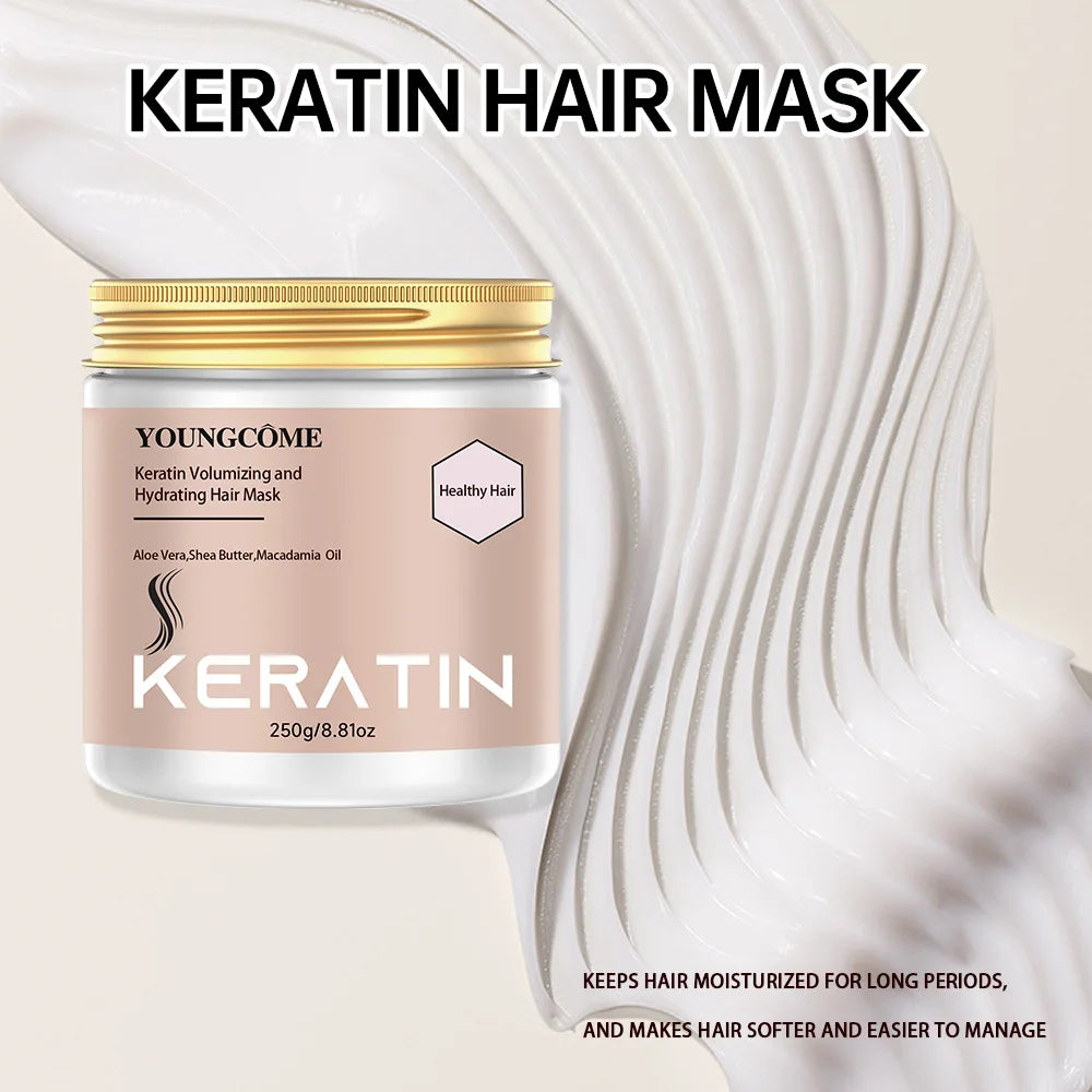 Keratin Hair Mask – Deep Moisture, Smooth & Frizz Control