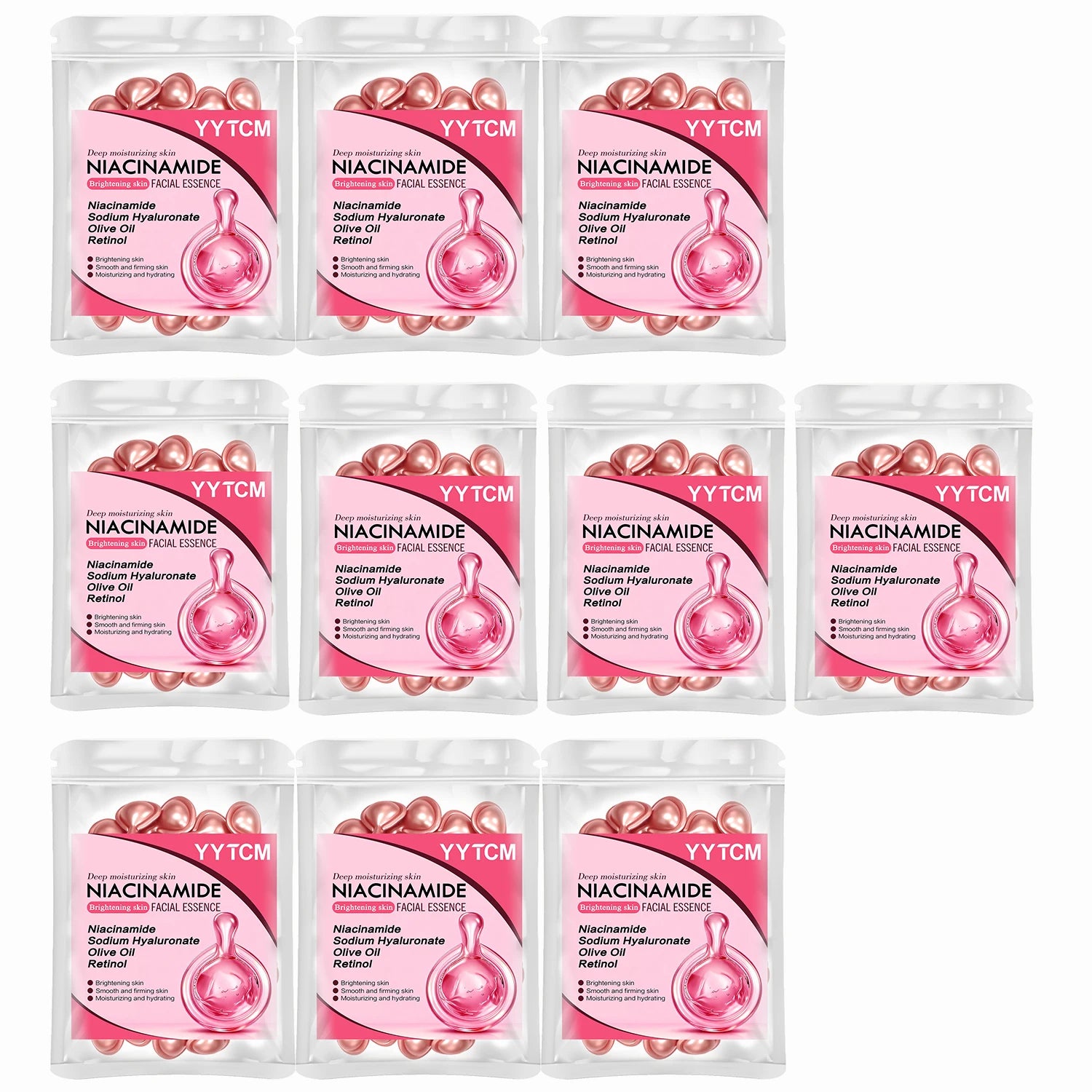 Niacinamide & Retinol Facial Essence Capsules – Brighten & Hydrate Facial Essence Serum Oasis Select 10 Bags