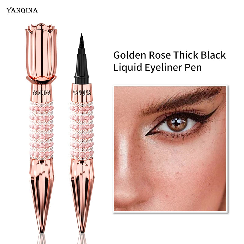 QIC Waterproof Black Liquid Eyeliner Pen – Long-Lasting