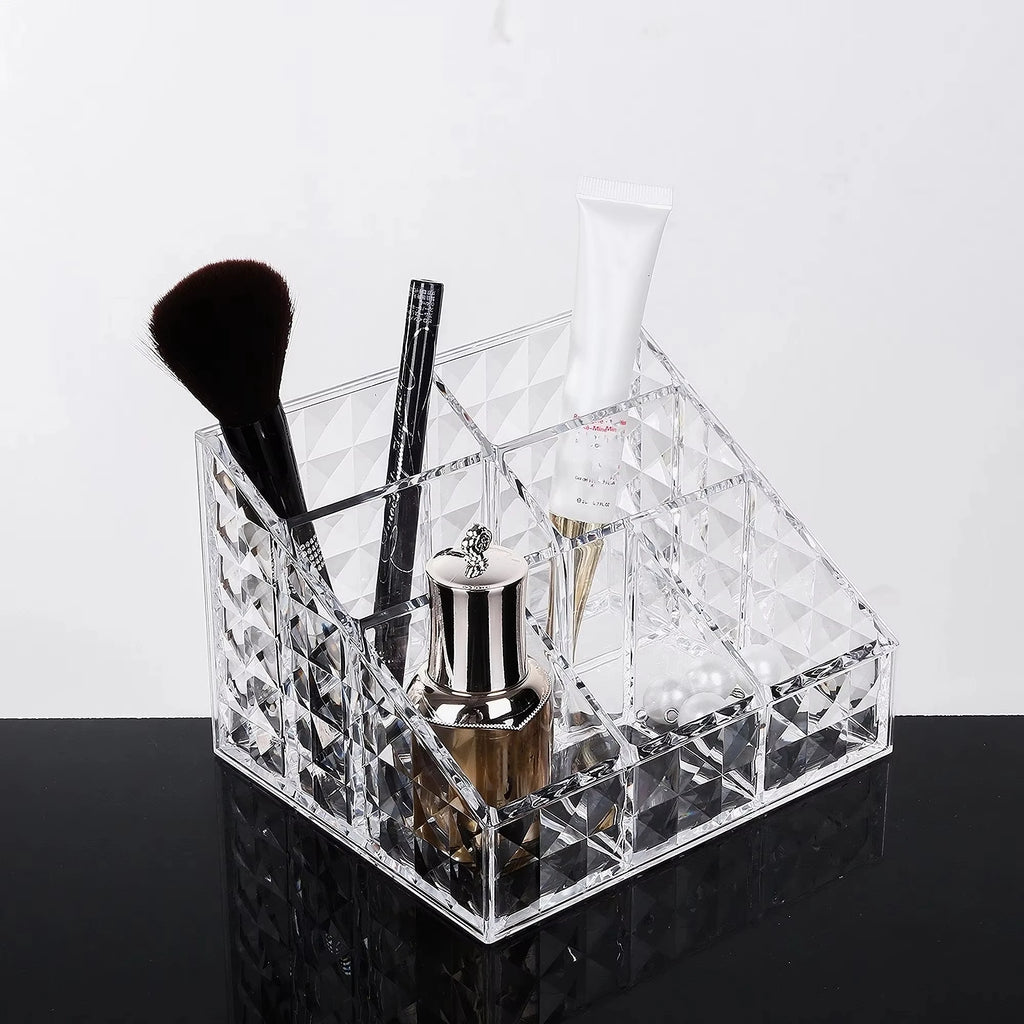 1pc Desktop organiser box, acrylic cosmetic organiser box, lipstick, makeup brush and skincare organiser box Oasis Select