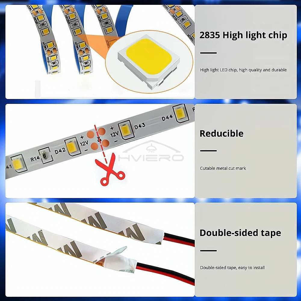 5M 300 LED SMD2835 Flexible Light Strip – Indoor & Outdoor