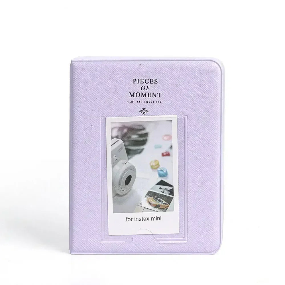 64 Pockets Photo Album Inch Pictures Storage Case Stamps Tickets Cards Organizer For Fujifilm Instax Mini 12/11/9 Oasis Select purple