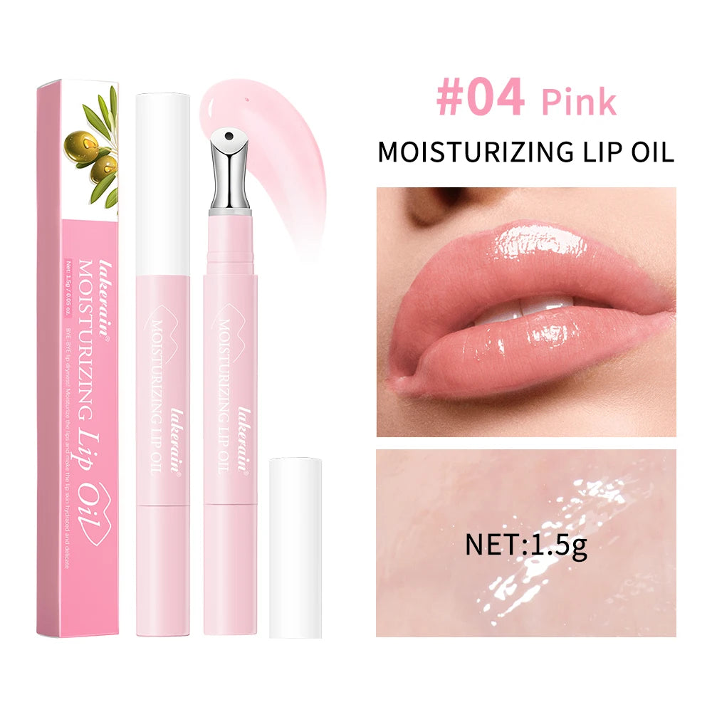 Lakerain Plumping Lip Gloss Hydrating Moisturizing Long Lasting Lip Oil Transparent Lip Tint Daily Lip Care Makeup Cosmetics Oasis Select 4Pink