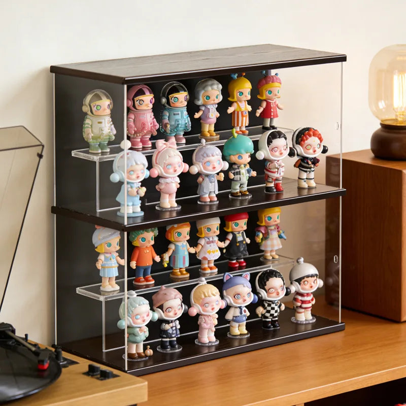 Figure building block display cabinet multi-layer stackable dust storage cabinet tide play figure transparent display box Oasis Select