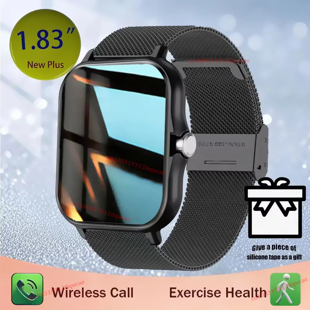HW12 Smart Watch 1.83" HD – Calls, Fitness & DIY Dials