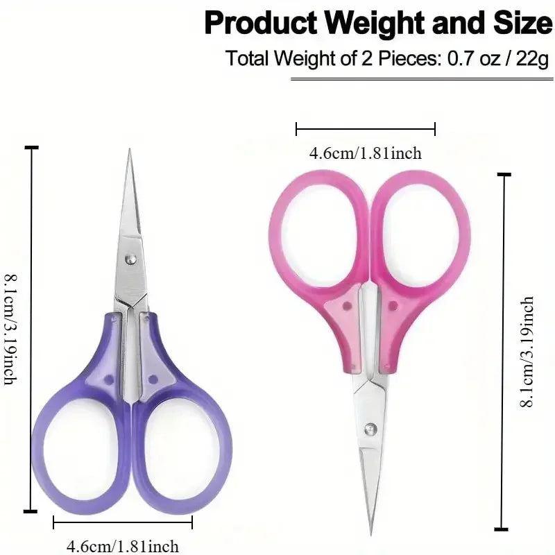 4pcs Sharp Detail Craft Scissors Set-Stainless Steel, Compact Design with Protective Cover for Sewing, Embroidery, Paper Cutting Oasis Select