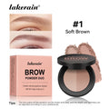 Two-color Eyebrow Powder Long Lasting Waterproof Contour Powder Makeup Nose Face Shadow Natural Smooth Eyebrow Cosmetics Oasis Select 1Soft Brown