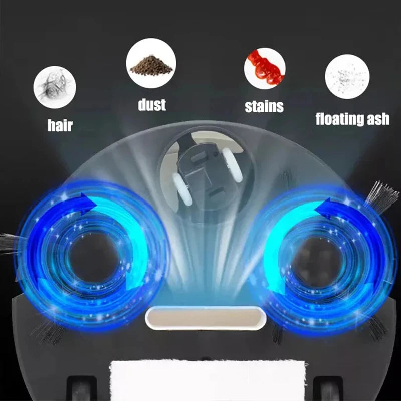 Automatic Electric Floor Vacuum Cleaner 3-in-1 1500Pa USB Rechargeable Wireless Sweeping Mop for Home Office Use Oasis Select