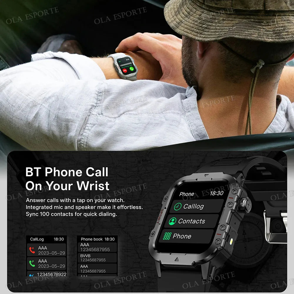 Ola Esporte HW12 Men's Sport Smartwatch – 2.01" BT Calling