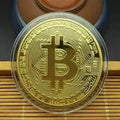 Gold Plated Bitcoin Commemorative Coin | Crypto Collector Gift Commemorative Coin Oasis Select Special Coin