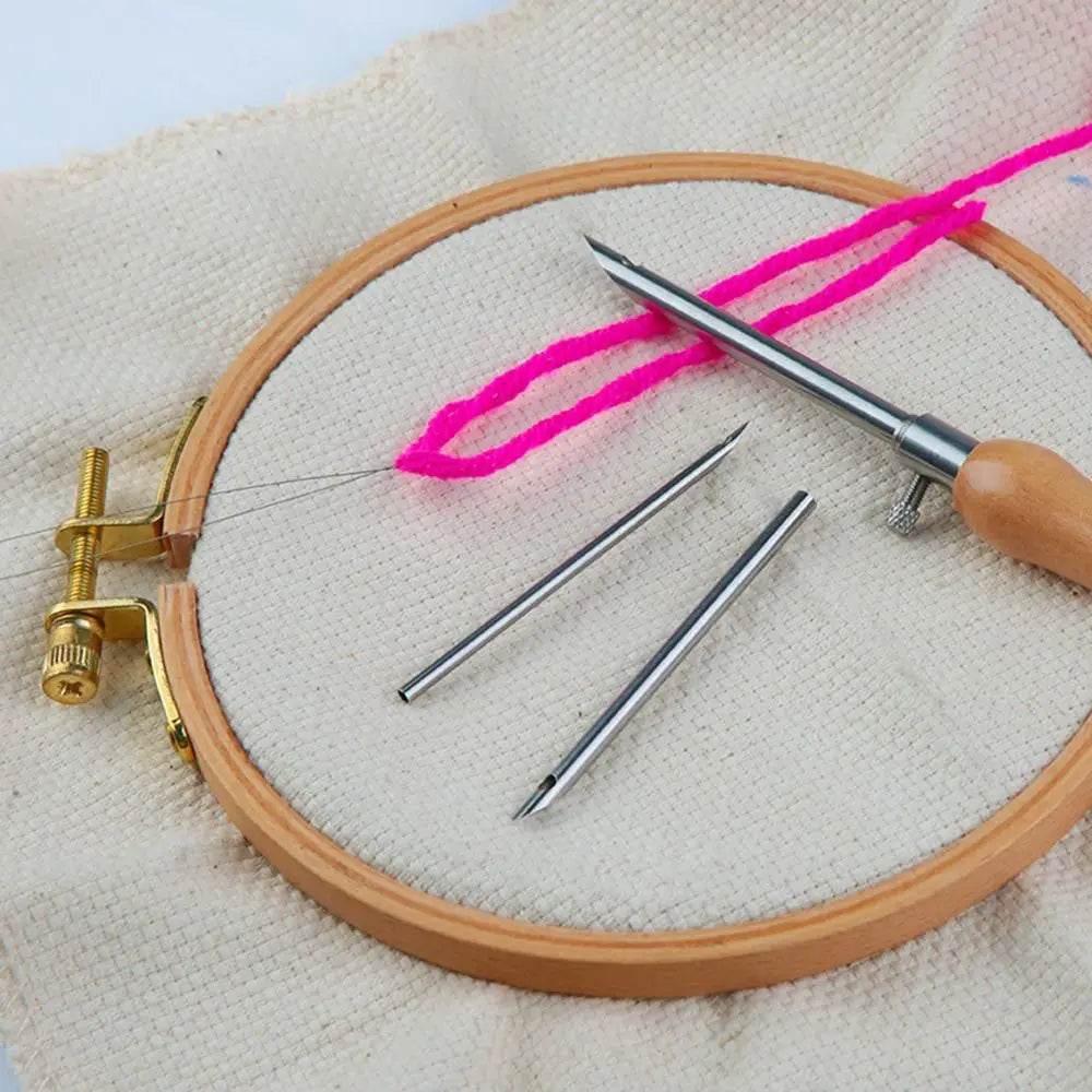 5-Piece Punch Needle Set – 2.5/3.5/5mm Embroidery DIY Kit