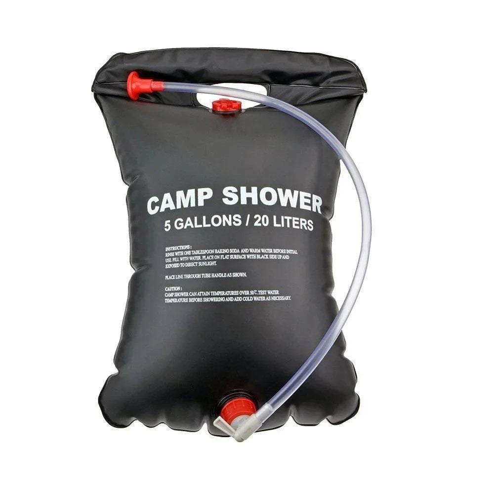 20L Portable Camping Shower Bag Outdoor Travel Hiking BBQ Cycling Beach Swimming Solar Heated Bathing Water Bag Oasis Select
