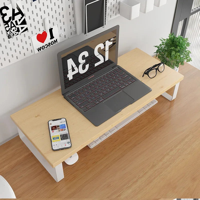 Wood Monitor Stand & Desk Organizer Shelf – 30/40/50cm