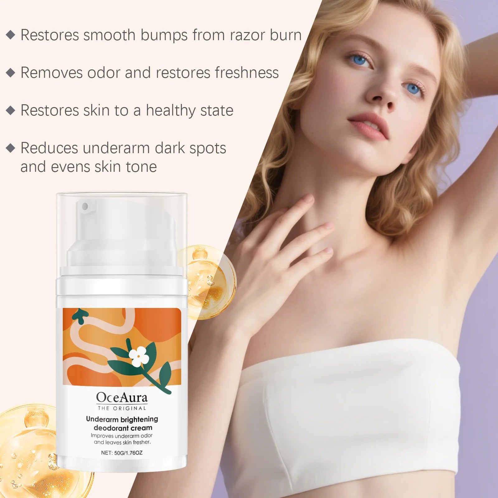 OCEAURA Body Cream – Brighten, Firm & Hydrate Skin 50g