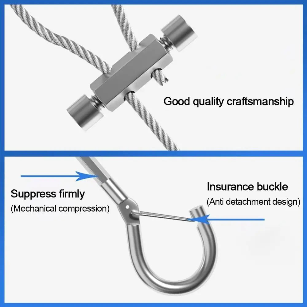 High Quality Stainless Steel Wire Rope Adjustable With Locking Retractable Fastening Hanging Rope Oasis Select
