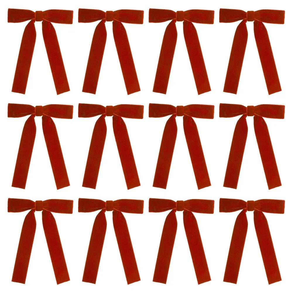 Festive Home Decor 16*13cm Velvet Christmas Bows Decoration Reusable Bows Rich Festive Aesthetics Effortless Installation Oasis Select China Mainland