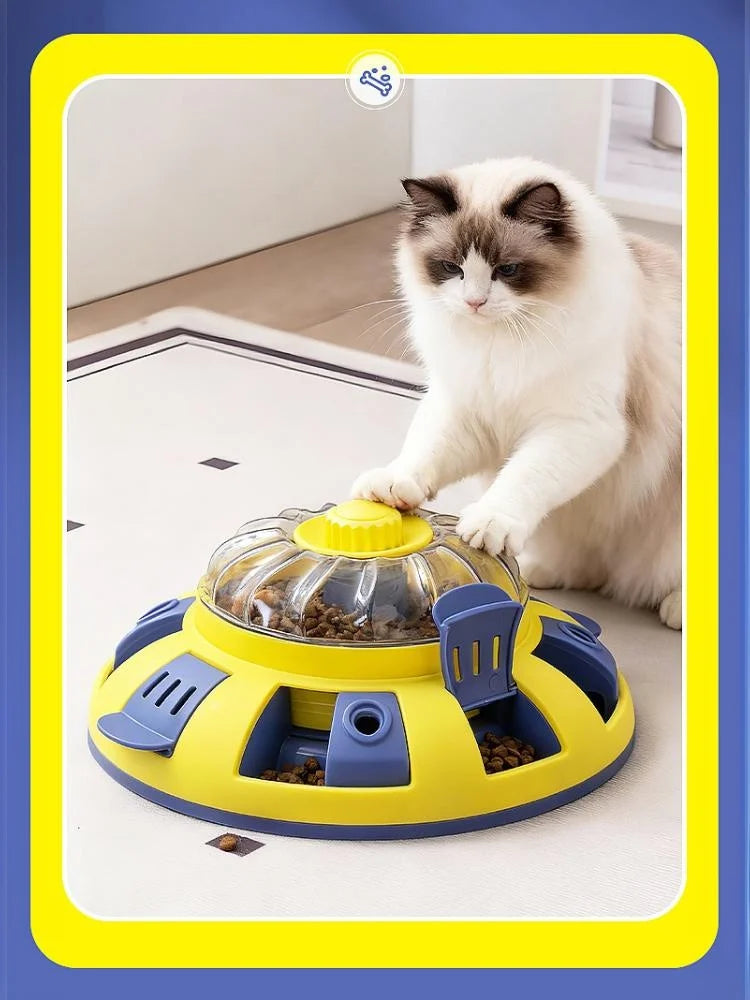 Pet puzzle toy, spinning food dispenser, self soothing tool for relieving boredom, cat and dog food dispenser toy Oasis Select