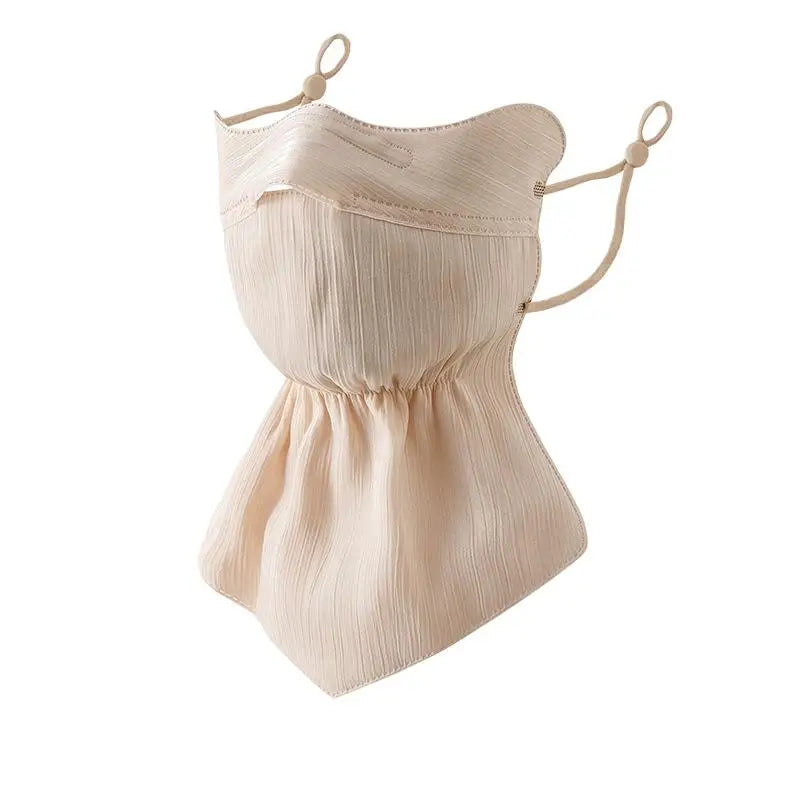 Breathable Sun Protection Mask Ear Loop Face Covering Lightweight Anti UV for Summer Outdoor Work and Commuting Oasis Select Beige