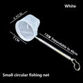 Fish Tank Fishing Net 3D Stainless Steel Retractable Portable and Easy-to-use Fish Fishing Net Bag Cleaning Accessories Oasis Select Small round