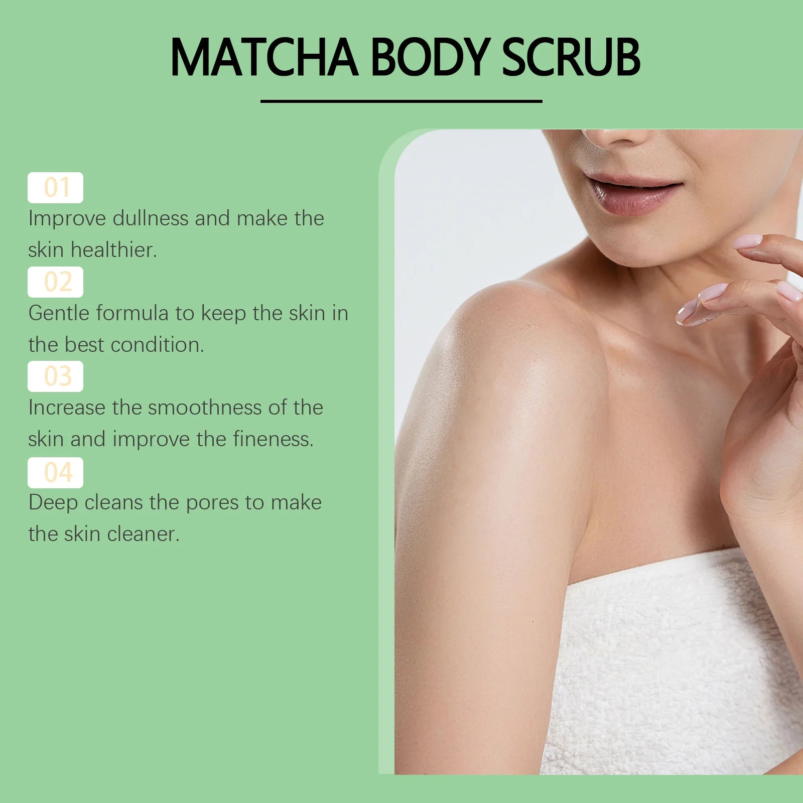 Eelhoe Matcha Sea Salt Body Scrub – Exfoliate & Brighten Skin Body Exfoliating Scrub Oasis Select