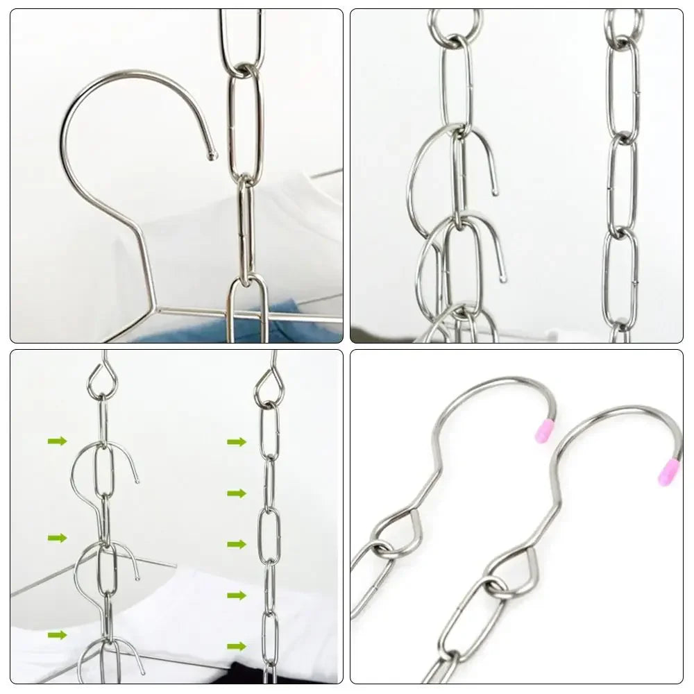 Foldable Multi-Hook Clothes Hanger | Space-Saving Closet Organizer