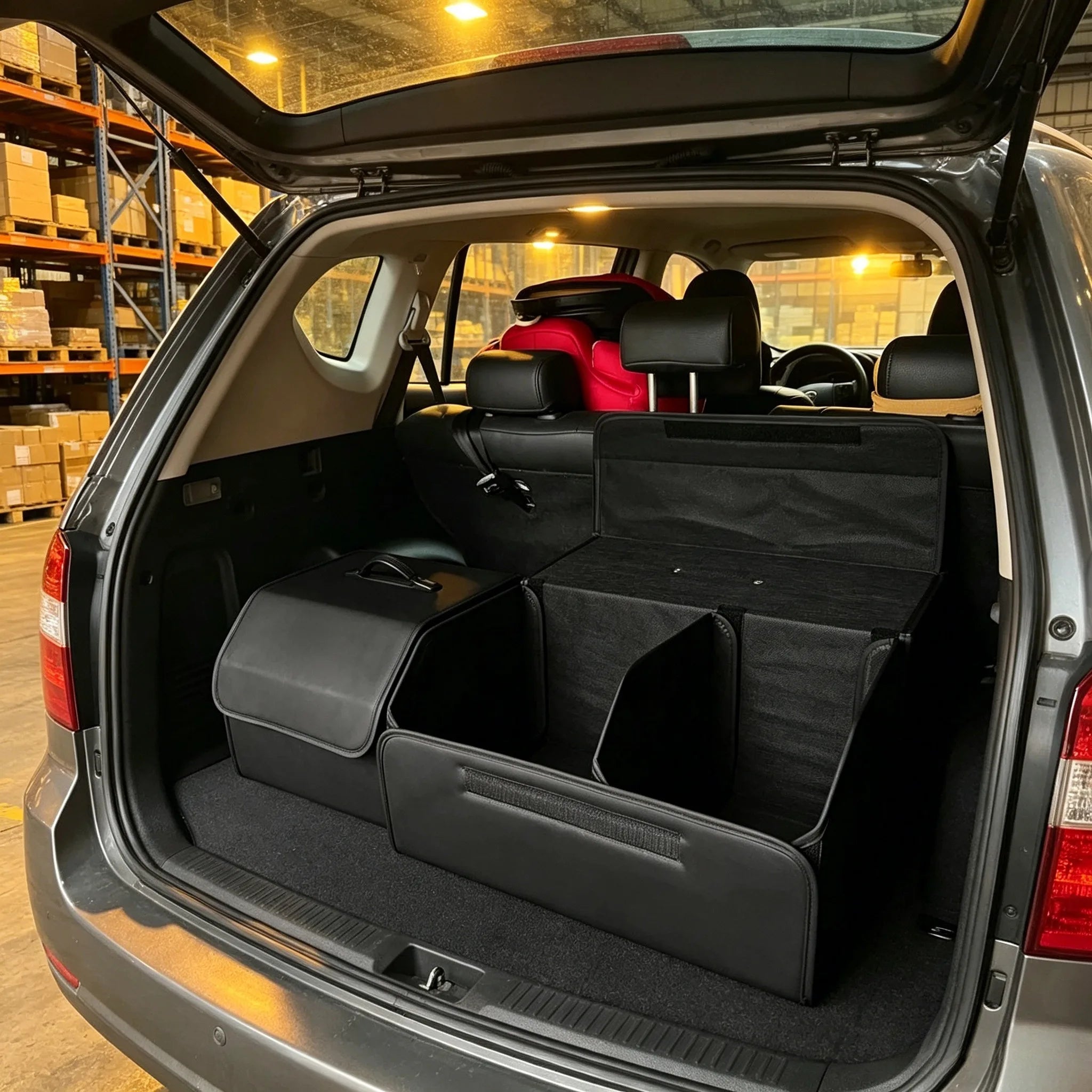 Storage Box PU Leather Multipurpose Collapsible Car Trunk Storage Organizer Car Trunk Organizer Stowing Tidying Auto Accessories Oasis Select