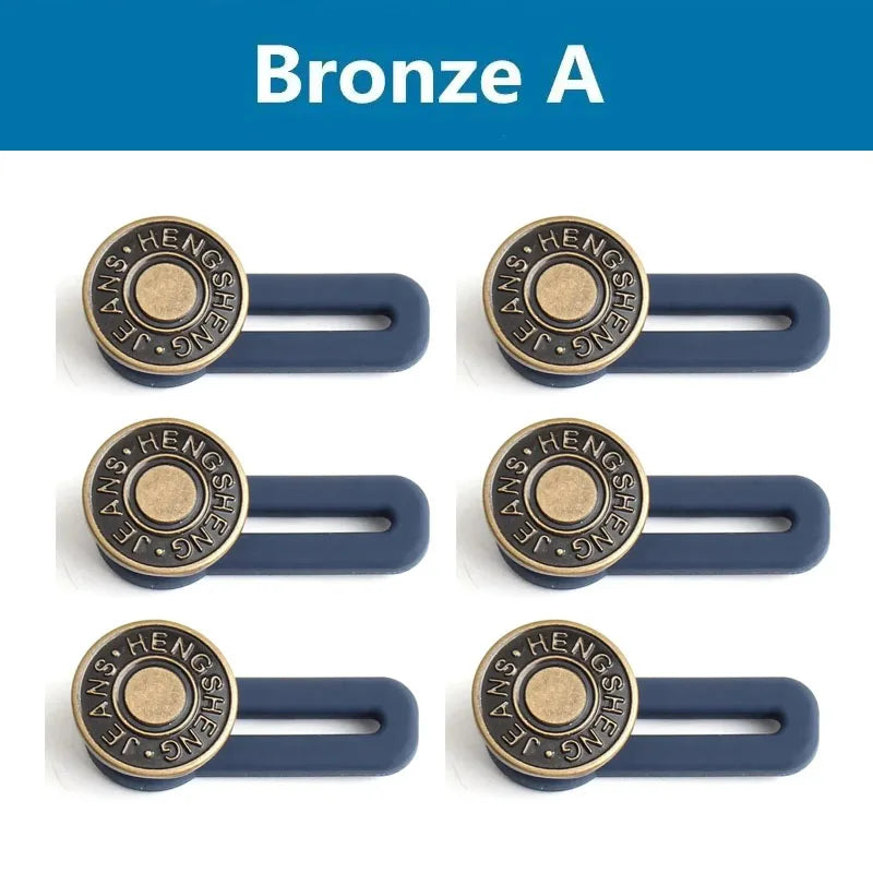 3/6/9pcs Jeans And Pants Button Extenders Universal Wait Expanander For Women And Men Instant Band Extension Solution Oasis Select 6pcs Bronze A