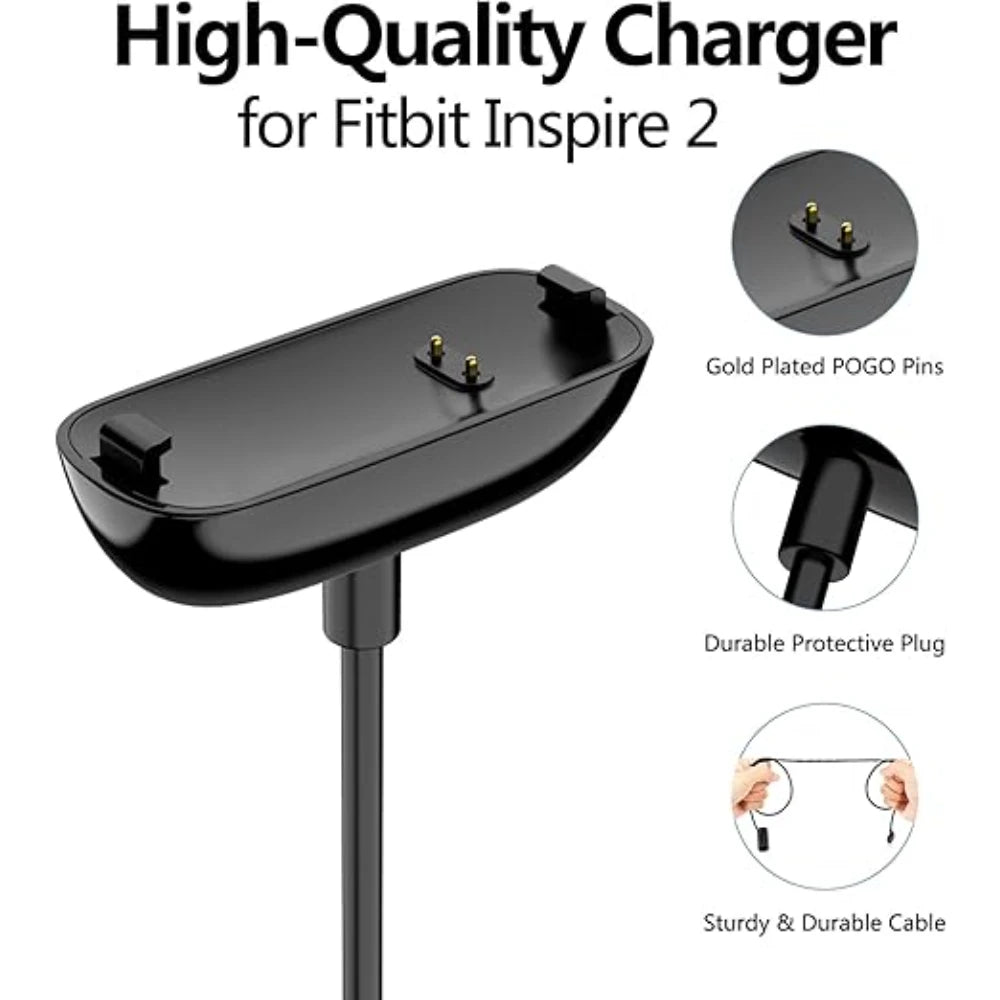 Fitbit Inspire 2 USB Replacement Charger – 3.3ft Fast Charge Smartwatch Charger Cable Oasis Select
