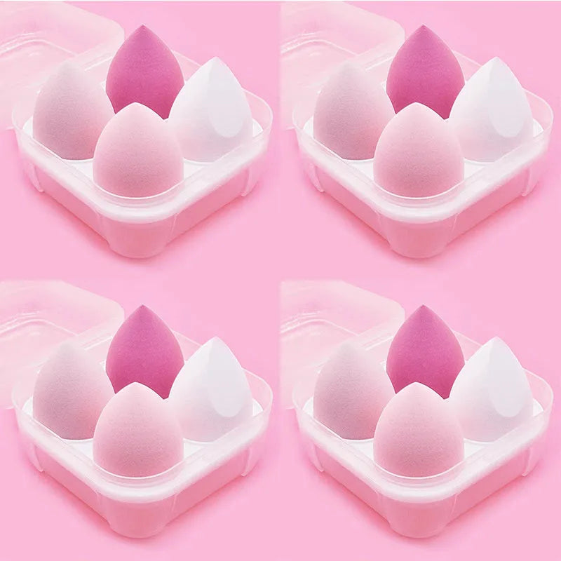 4/8/12/16pcs Makeup Sponge Blender Beauty Egg Cosmetic Puff Foundation Sponges Powder Puffs Women Make Up Accessories Oasis Select 16pcs pink boxes
