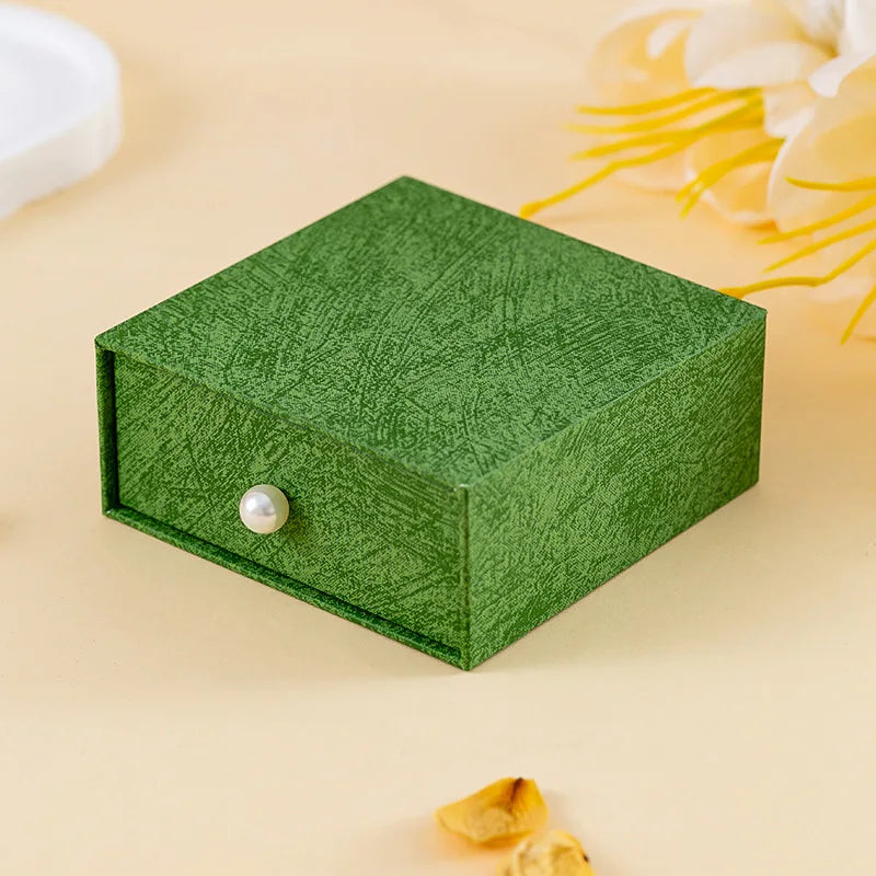 Velvet-Lined Heart Ring Box | Pearl Handle Jewelry Gift Box